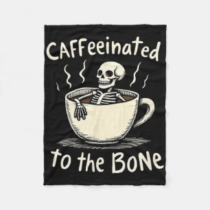 Kaffeinig auf den sonnigen Skelettkaffee Lover Fleecedecke
