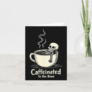 Kaffeinig auf den sonnigen Skelettkaffee Lover Karte