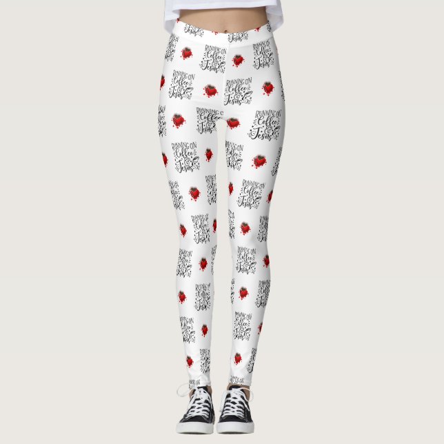 KAFFEQUOTEN LEGGINGS (Vorderseite)