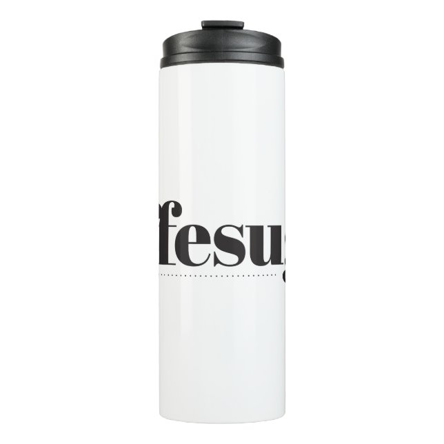 Kaffesugen Black und White Thermal Tumbler Thermosbecher (Vorderseite)