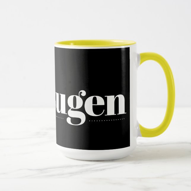 Kaffesugen Schwarz-Gelb-Tasse Tasse (Rechts)