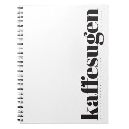Kaffesugen Schwarz-Weiß-Notebook Notizblock