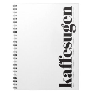 Kaffesugen Schwarz-Weiß-Notebook Notizblock