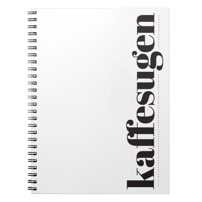 Kaffesugen Schwarz-Weiß-Notebook Notizblock (Vorderseite)