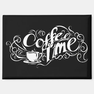 Kaffezeit Abstrakter Slogan Magnet
