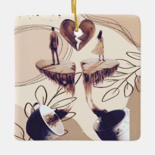 Kaffezeit,alles was wir brauchen ist Kaffee,Kaffee Keramikornament