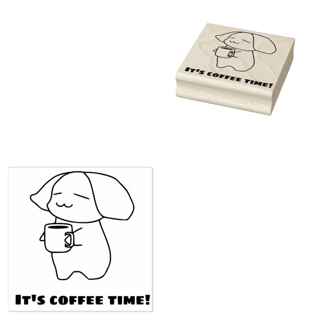 Kaffezeit Gummistempel (Stempel)