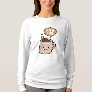 Kaffezeit lustiger kawaii Kaffee T-Shirt