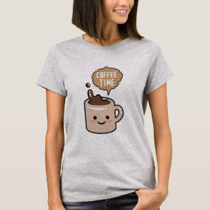 Kaffezeit lustiger kawaii Kaffee T-Shirt