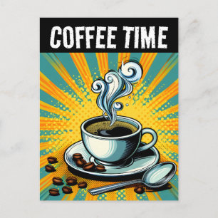 KAFFEZEIT RETRO POSTCARD POSTKARTE