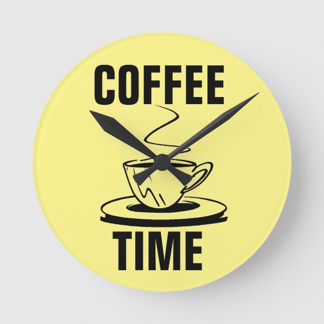 KAFFEZEIT RETRO WALL CLOCK RUNDE WANDUHR (Vorderseite)