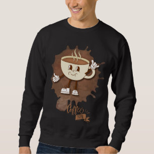 **Kaffezeit – Süße lächelnde Tasse Dampf Sweatshirt