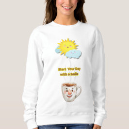 Kaffezeit – Süße lächelnde Tasse Sweatshirt