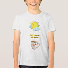 Kaffezeit – Süße lächelnde Tasse Tri-Blend Shirt