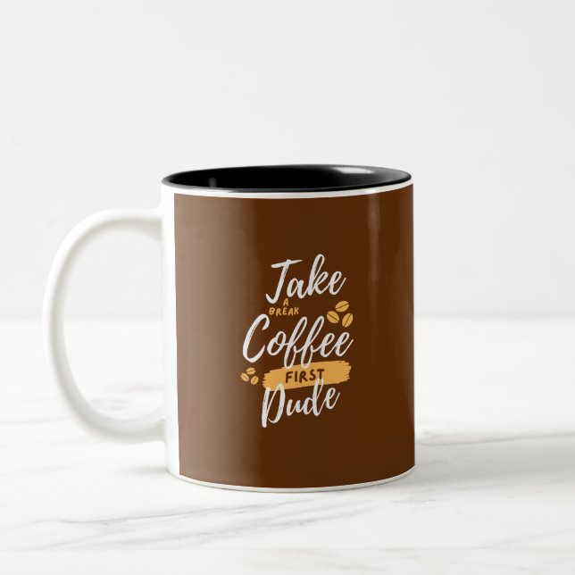 KAFFEZEIT ZWEIFARBIGE TASSE (Links)