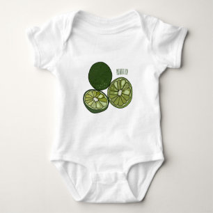 Kaffir Limon Cartoon Illustration Baby Strampler