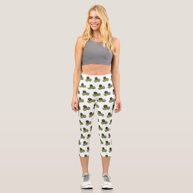 Kaffir Limon Cartoon Illustration Capri Leggings (Vorderseite)