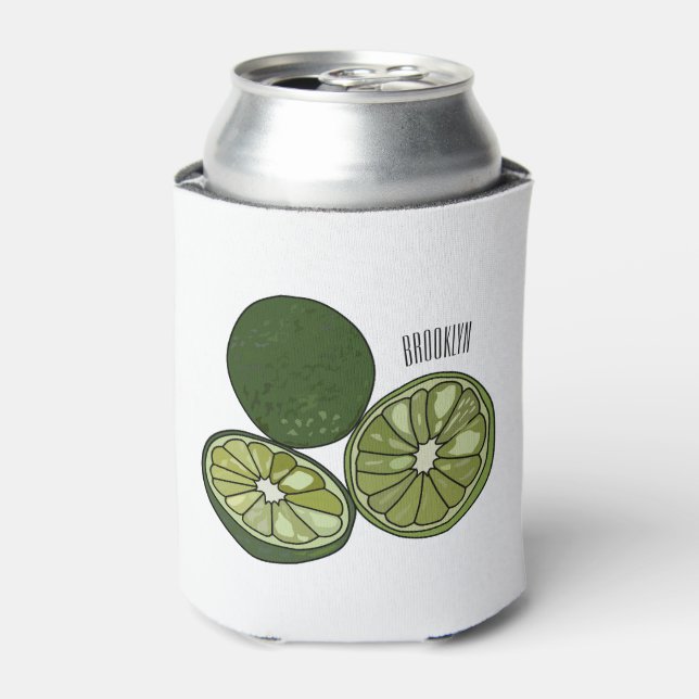 Kaffir Limon Cartoon Illustration Dosenkühler (Kanne Vorderseite)