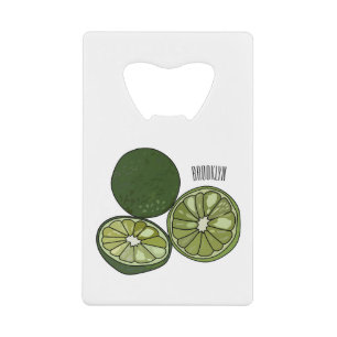 Kaffir Limon Cartoon Illustration Geldbeutel Flaschenöffner