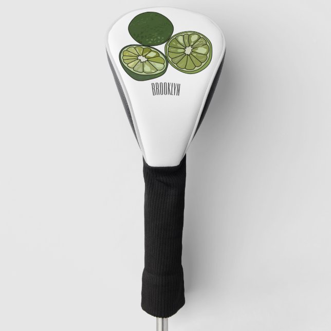 Kaffir Limon Cartoon Illustration Golf Headcover (Vorderseite)