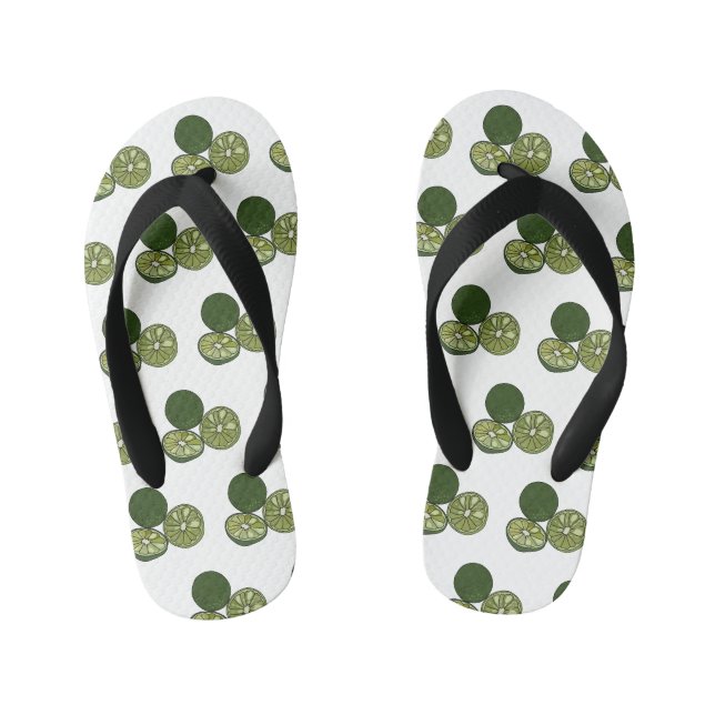 Kaffir Limon Cartoon Illustration Kinderbadesandalen (Fußbett)