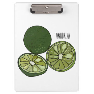 Kaffir Limon Cartoon Illustration Klemmbrett