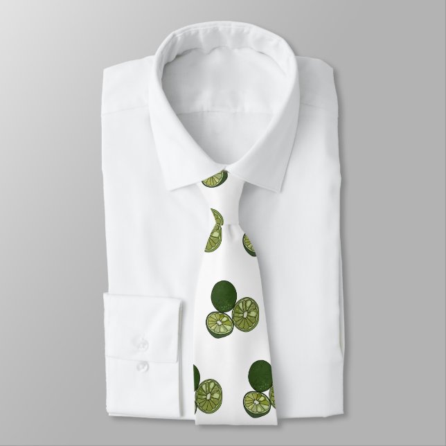 Kaffir Limon Cartoon Illustration Krawatte (Gebunden)