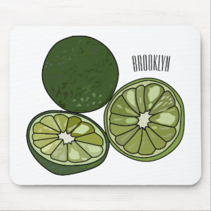 Kaffir Limon Cartoon Illustration Mousepad