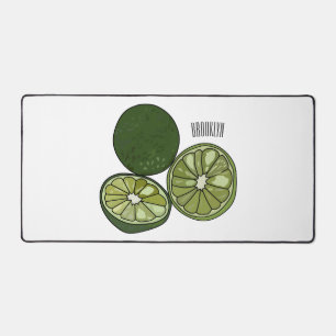 Kaffir Limon Cartoon Illustration Schreibtischunterlage