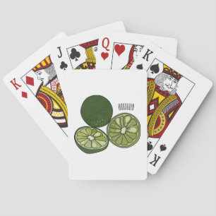 Kaffir Limon Cartoon Illustration Spielkarten
