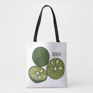 Kaffir Limon Cartoon Illustration Tasche