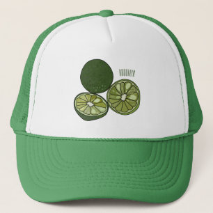 Kaffir Limon Cartoon Illustration Truckerkappe