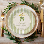 Käfig Grünstreifen Brautparty mit Monogramm Pappteller<br><div class="desc">Der Sage grüne Streifen Retro-elegante Brautparty mit Monogramm Papier Teller,  Retro-Brautparty gedruckte Papier Teller,  fallen Brautparty personalisierte Papier Teller,  erdig gestreift Brautparty Papier personalisierte,  SonnenblumenTeller,  gelb halbgrün Brautparty Brautparty,  große tausendjährige Party Papier Teller,  Coquette Brautparty personalisiert Teller Tischdekor elegante Bugrandung Brautparty oder personalisiert Brautparty personalisierte Vorräte</div>