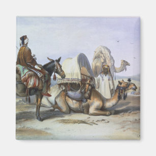 Kafila mit einem Kamel, das ein Hodesh, Magnet