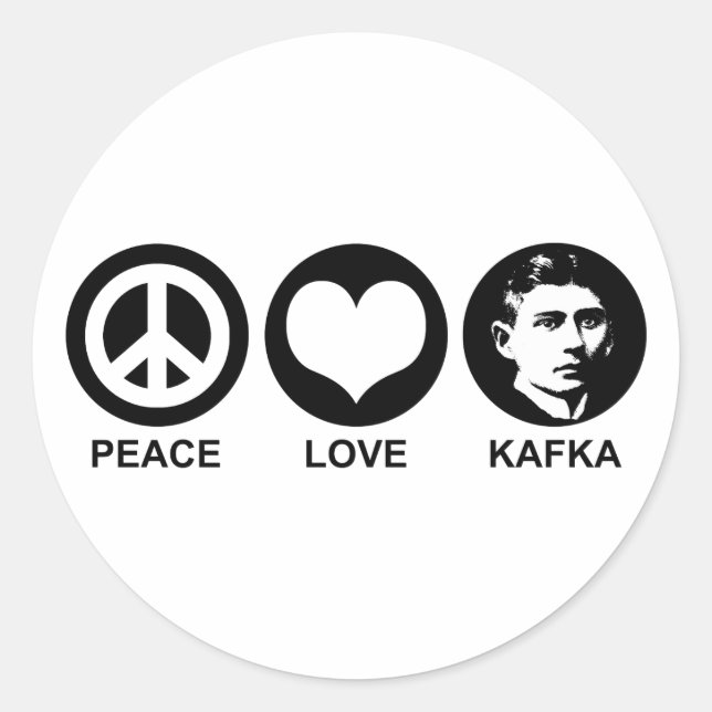 Kafka Runder Aufkleber (Vorderseite)