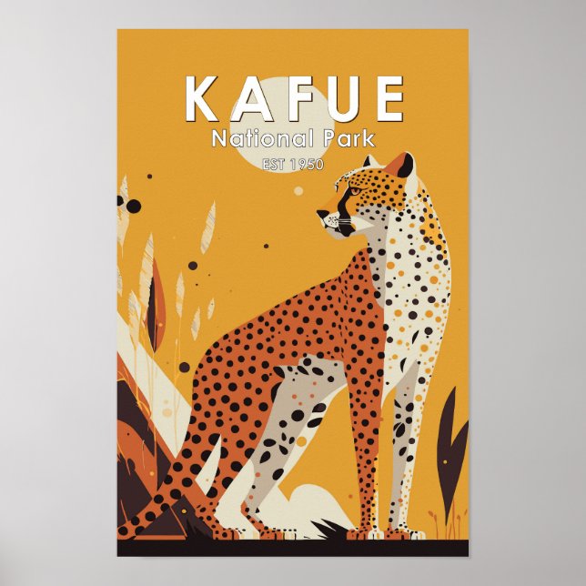 Kafue Nationalpark Sambia Vintag Poster (Vorne)