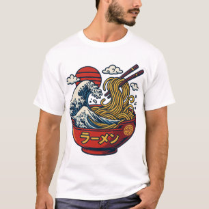Kaganawa Wave Ramen T - Shirt Japanisch Streetwe