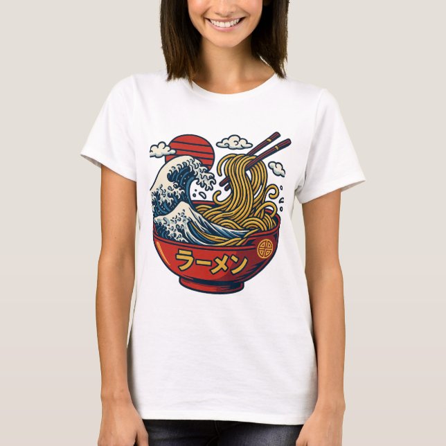 Kaganawa Wave Ramen T - Shirt | Japanisch Streetwe (Vorderseite)