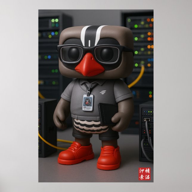 Kagu arbeitet im Rechenzentrum Poster (Vorne)