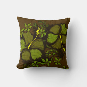Kahala Hibiscus Hawaiian Carré Tropical Coussins