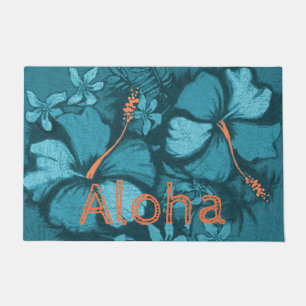 Kahala Hibiscus Hawaiian Lava Rock Aloha Türkis Fußmatte