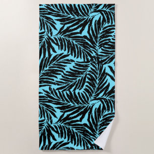Kahanu Garden Hawaiian Palm Blätter - Aqua Strandtuch