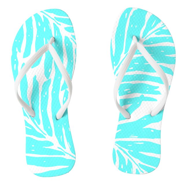 Kahanu Garden Hawaiian Palm Blätter Flip Flops (Fußbett)