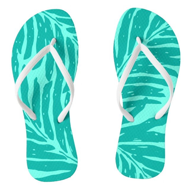 Kahanu Garden Hawaiian Palm Blätter Flip Flops (Fußbett)