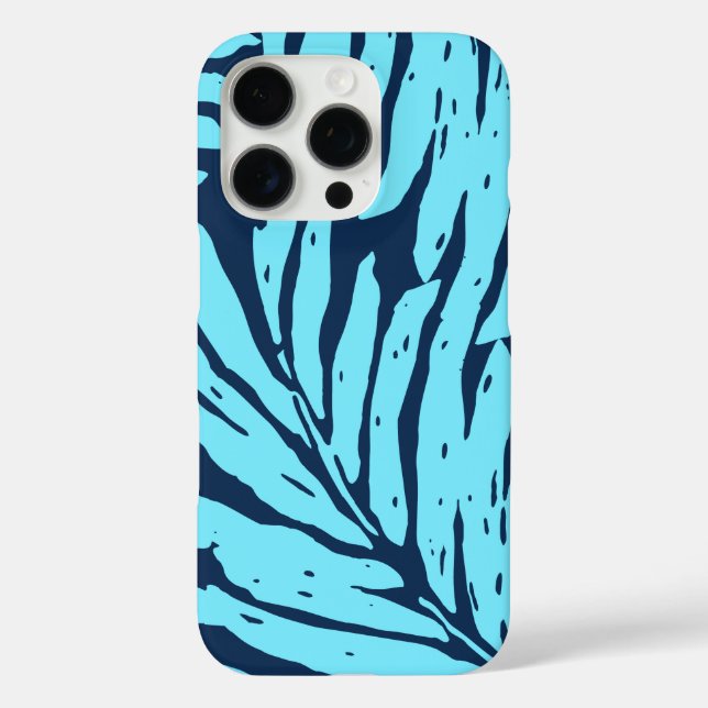 Kahanu Garden Hawaiian Palm Blätter Türkis iPhone 16 Pro Hülle (Rückseite)