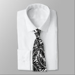 Kahanu Garden Hawaiian Palm Leaves - Black Krawatte<br><div class="desc">Black and white colorway. Kahanu Garden is located on the Hana Coast of Maui and hosts the largest native flora forests in the islands. Our design is oversized hand drawn palm leaves making up this bold graphic statement. This design comes in several color ways.</div>