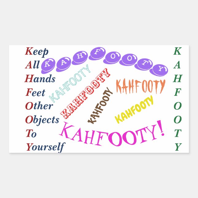 KAHFOOTY! Aufkleber (Vorderseite)