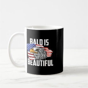 Kahl ist schön 4. Juli Adler Patriotisches Amerika Kaffeetasse