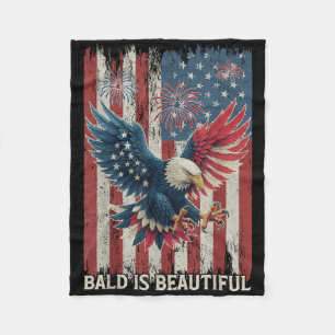 Kahl Ist Schön Adler USA-Flagge Patriotisch 4. Fleecedecke