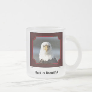 "Kahl ist schön!" Kahler Adler-Tasse Mattglastasse